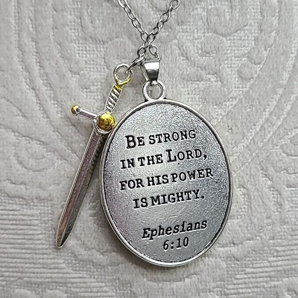 Saint Michael Sword Protection Archangel Necklace Pendant Religious Jewelry - Picture 2 of 11